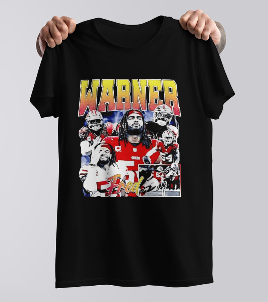 Fred Warner San Francisco Football Collage T-Shirt