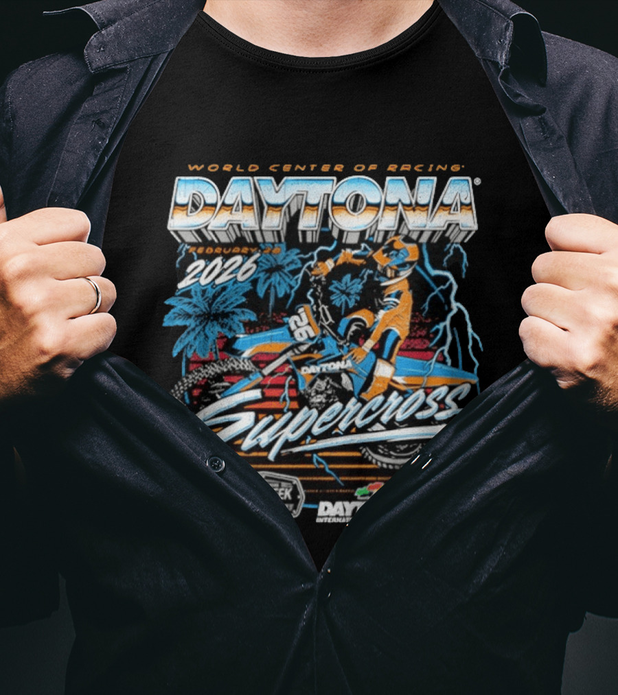 World Center Of Racing Daytona 2026 Supercross Daytona International Speedway Bike Week T-Shirt