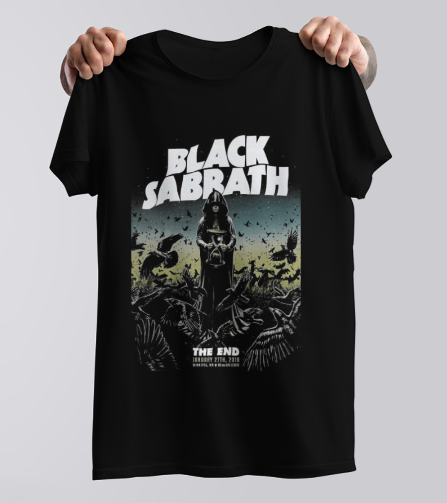 Black Sabbath The End Tour Winnipeg January 27 2016 Heavy Metal Band Concert T-Shirt