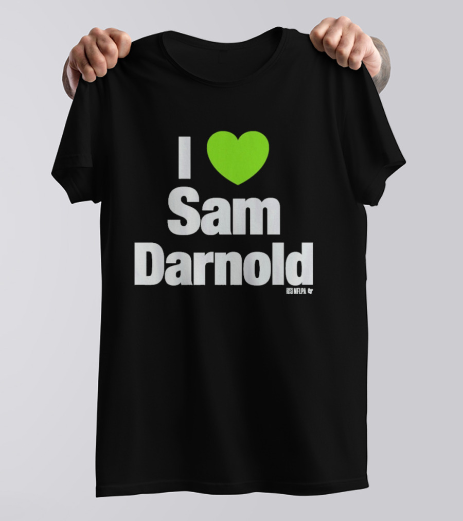 I Heart Sam Darnold Green Heart T-Shirt