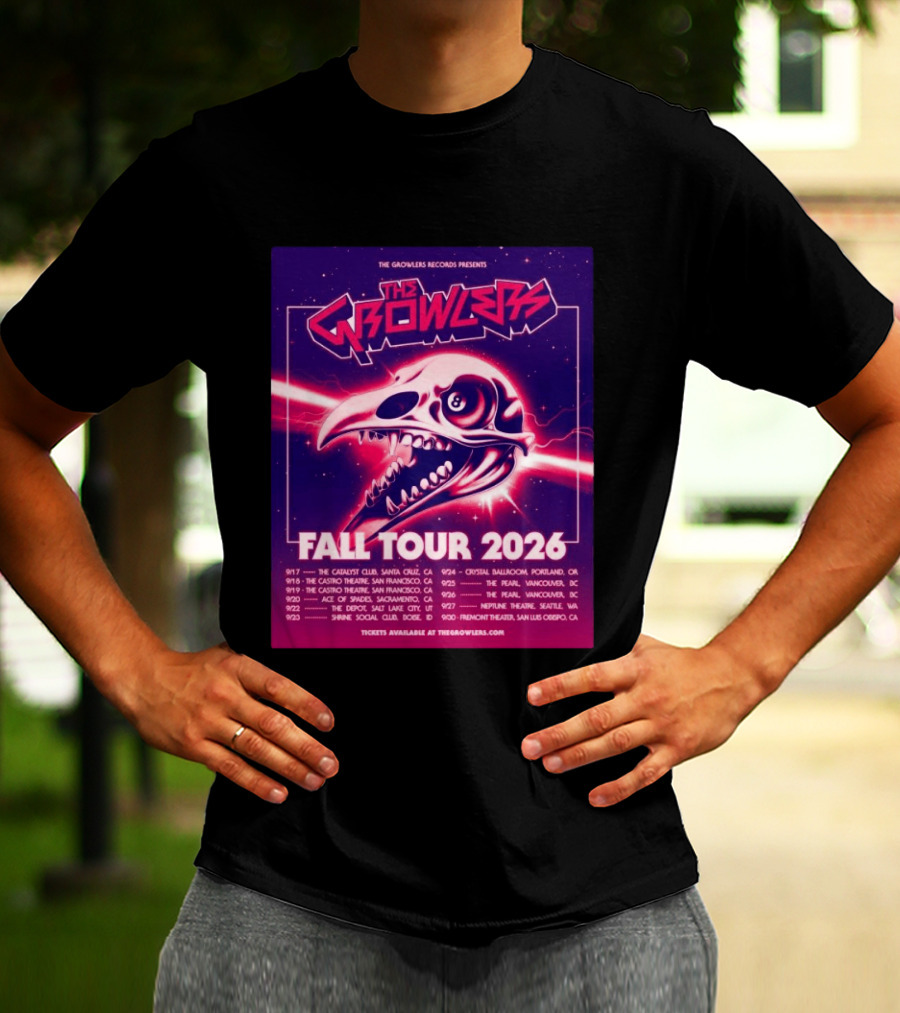 The Growlers Records Presents Fall Tour 2026 Dates Santa Cruz San Francisco Seattle T-Shirt