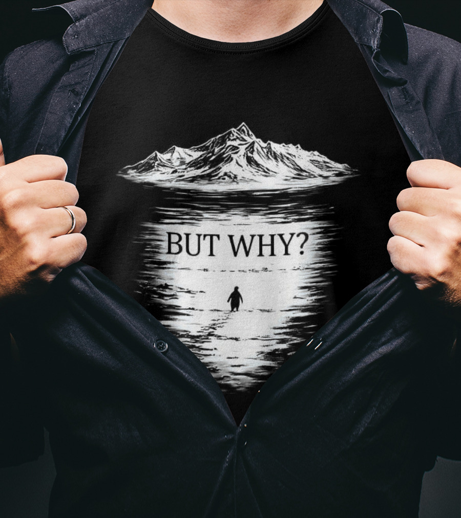 Penguins Headed Towards Mountains But Why Meme T-Shirt