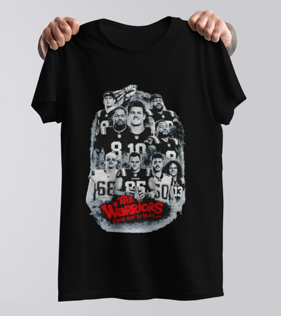 The Warriors Come Out To Play Drake Maye Diggs Vrabel NFL T-Shirt