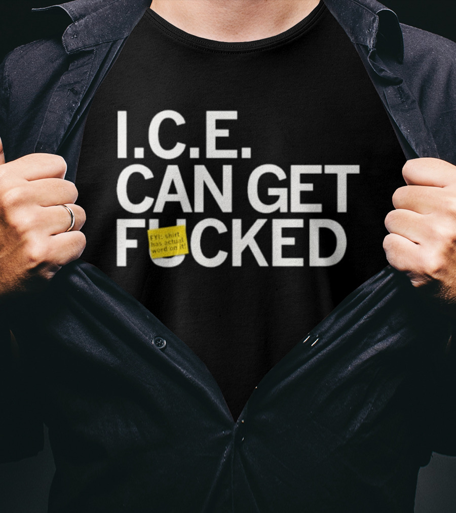 I.C.E. Can Get F Cked Yellow Censored Block T-Shirt