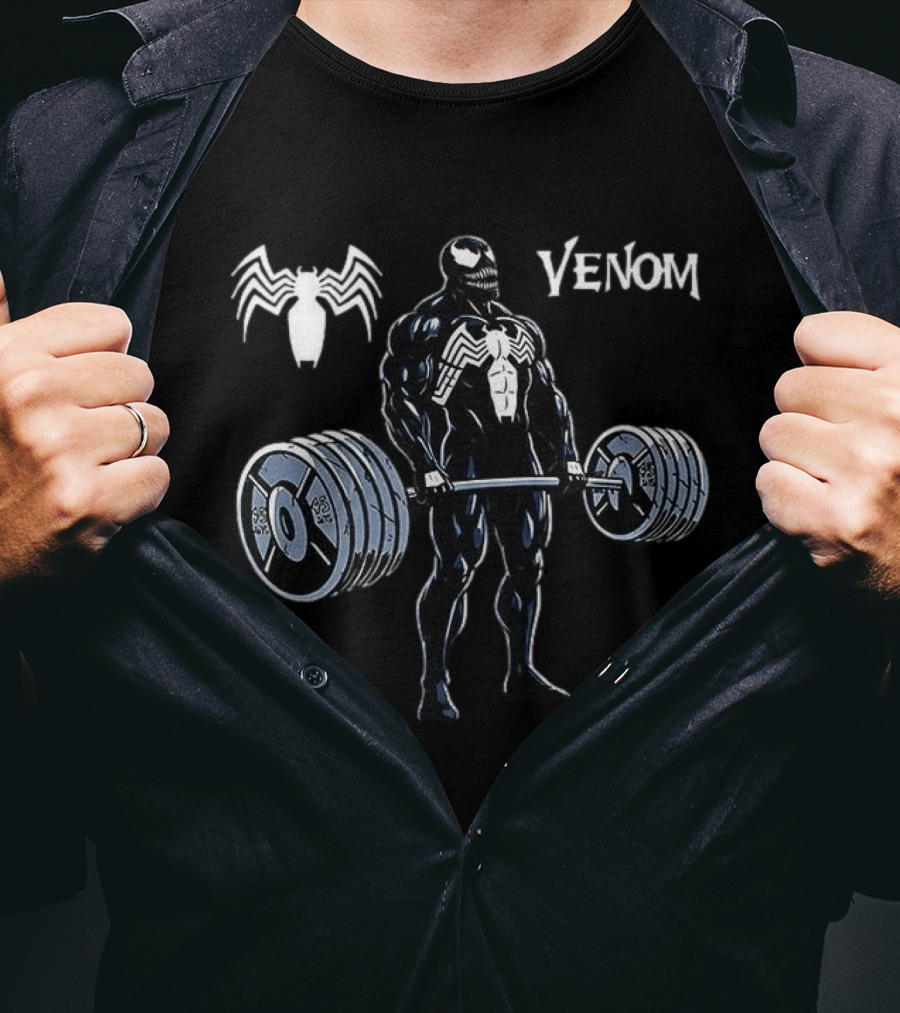 Venom Weightlifting Gym Workout Spider T-Shirt