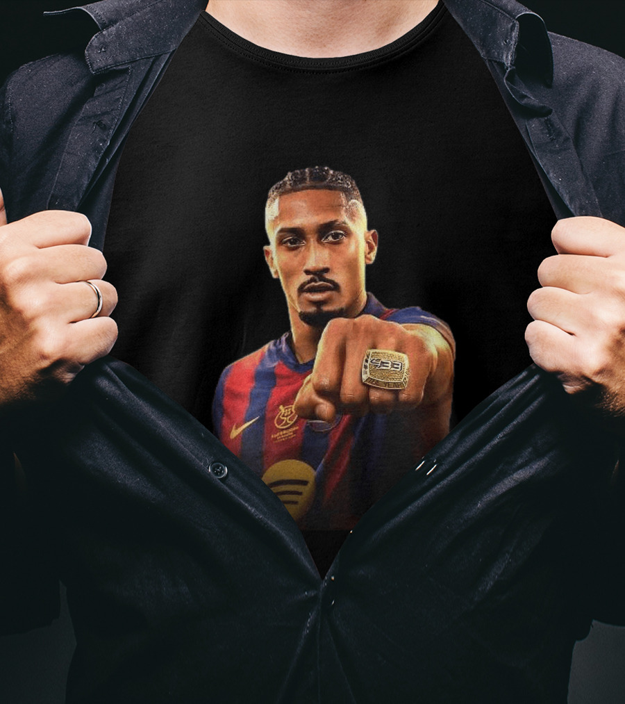 Raphinha 433 Awards Player Of The Year 2025 Ring Barcelona T-Shirt