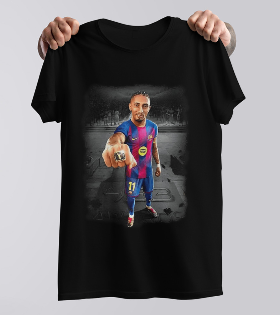 Raphinha 433 Barcelona Player Of The Year 2025 Award Winning Image T-Shirt