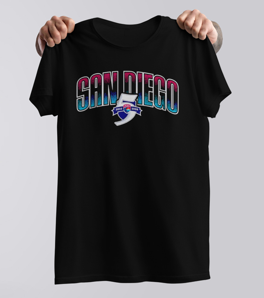 San Diego Wave FC 2022 To 2026 5 Seasons Celebration T-Shirt