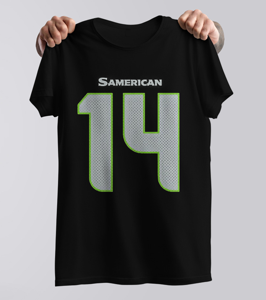 Seattle Seahawks Samerican 14 Jersey T-Shirt