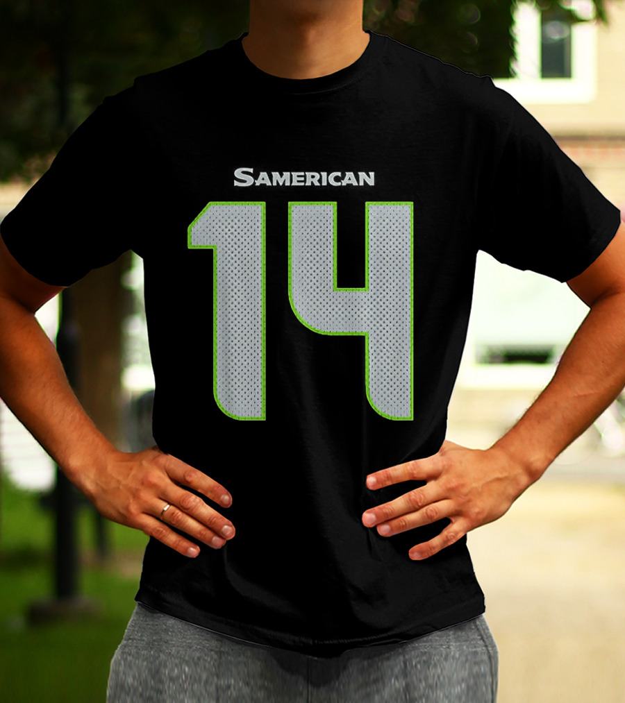 Seattle Seahawks Samerican 14 Jersey T-Shirt