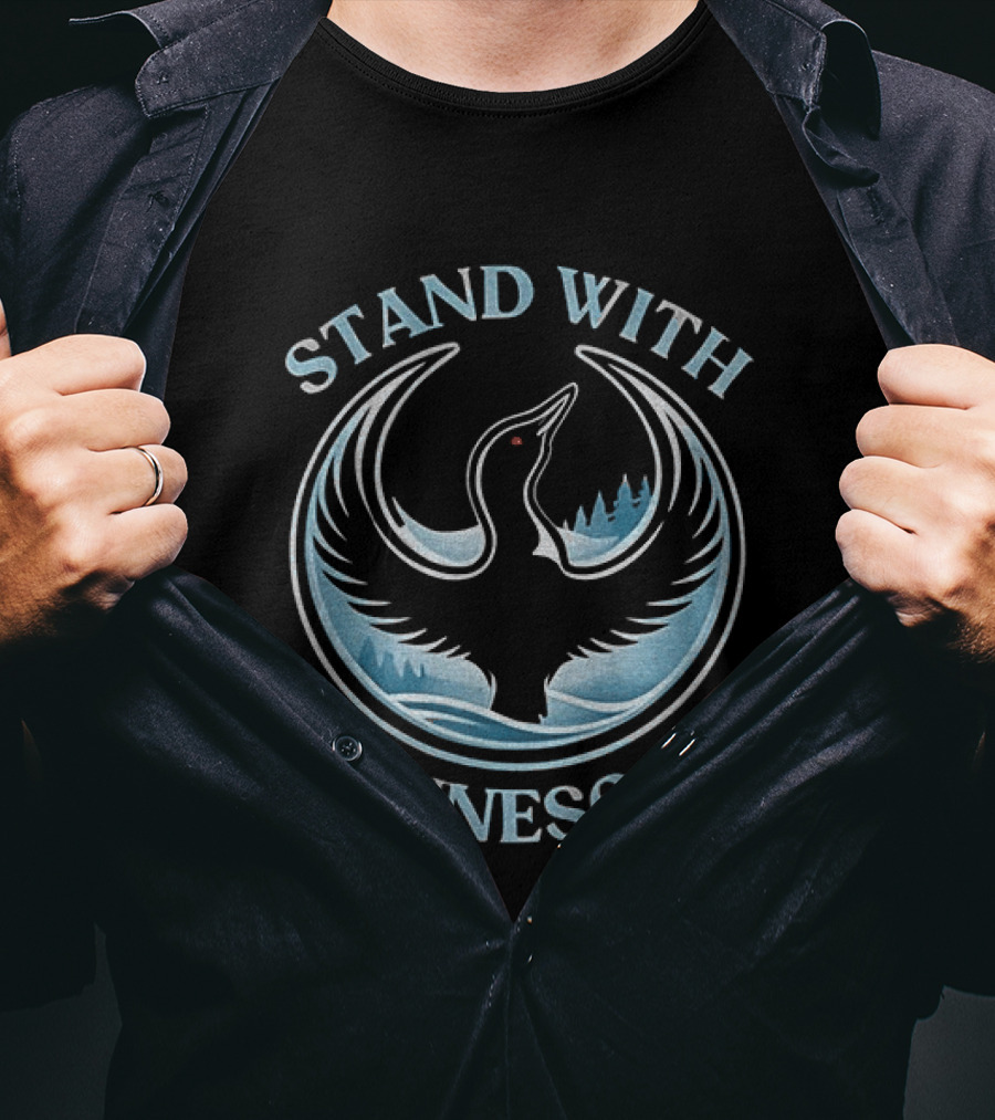 Stand With Minnesota Loon Rebel Alliance State Bird T-Shirt