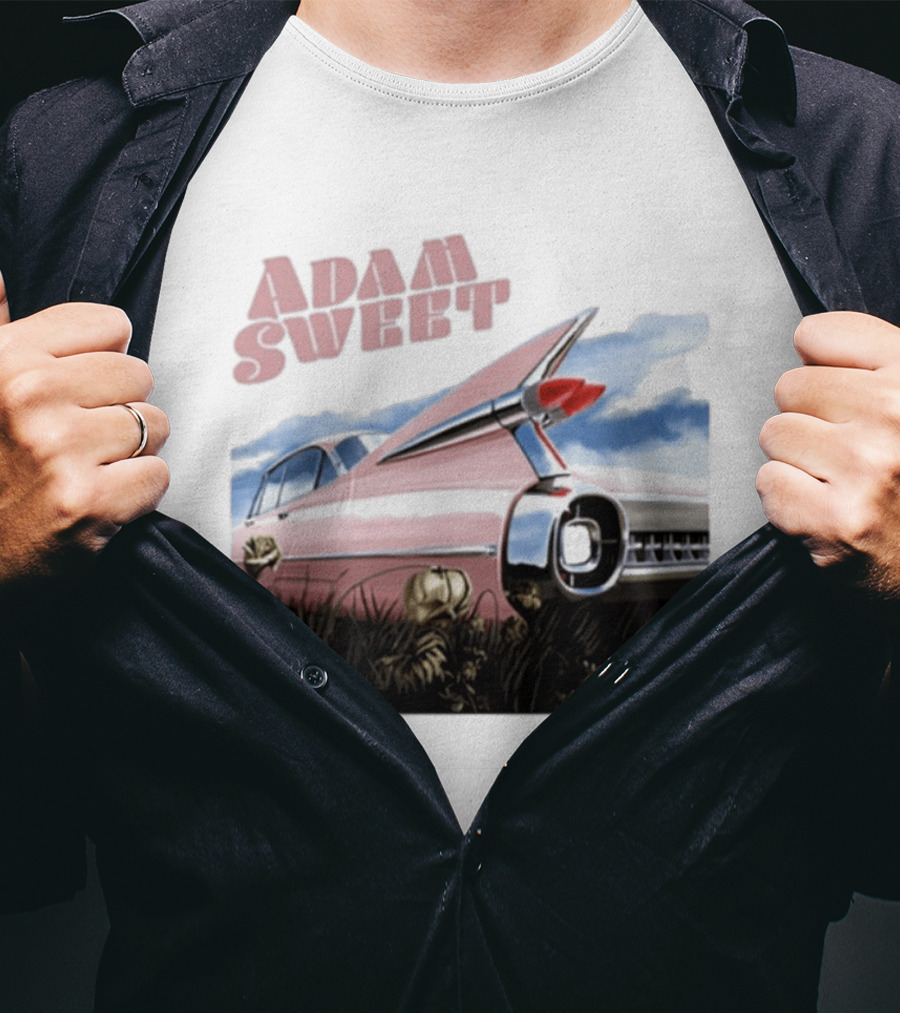 Adam Sweet Pink Cadillac Flowers Nostalgia T-Shirt