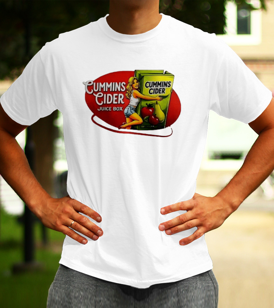 Cummins Cider Juice Box Vintage Style 100% Pear And Apple Drink T-Shirt