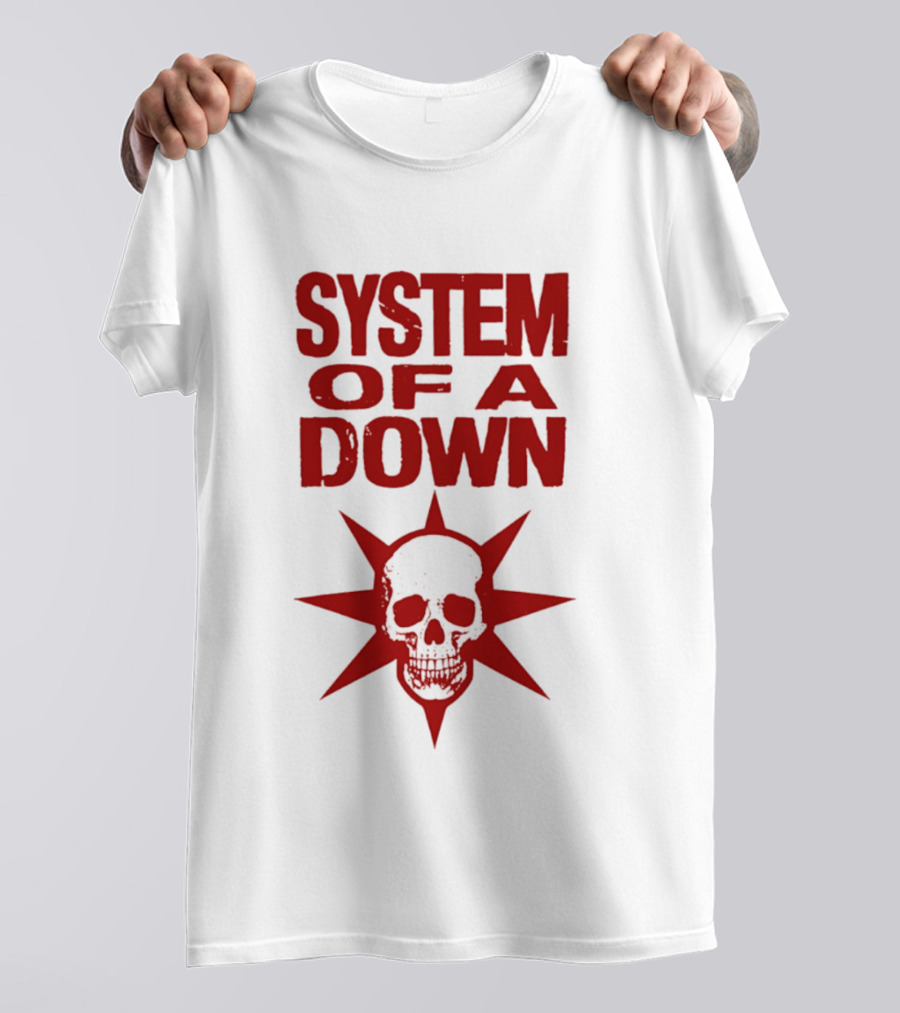 System Of A Down Skull Star Burst T-Shirt