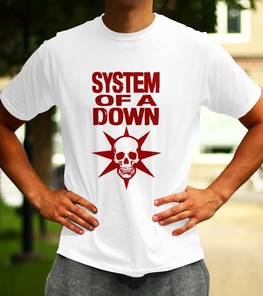 System Of A Down Skull Star Burst T-Shirt