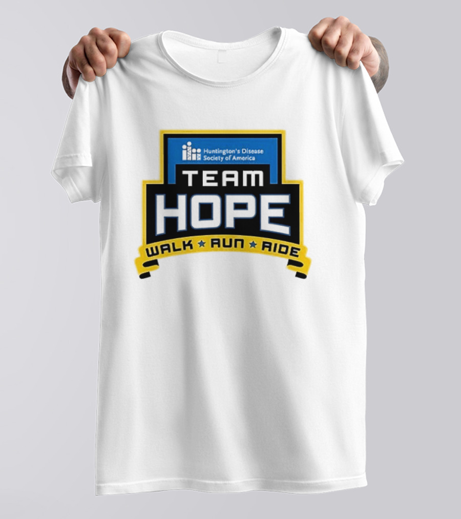 Team Hope Walk Run Ride Huntington's Disease Society Of America T-Shirt
