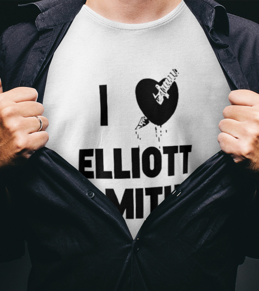 I Heart Elliott Smith Guitar Heart T-Shirt