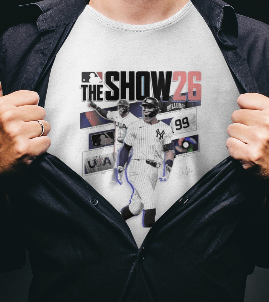 MLB The Show 26 Aaron Judge Yankees Cover Athlete T-Shirt