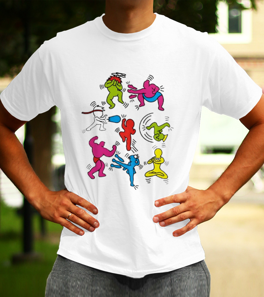 Original 8 Pop Fighter SF 2 Video Game Characters T-Shirt