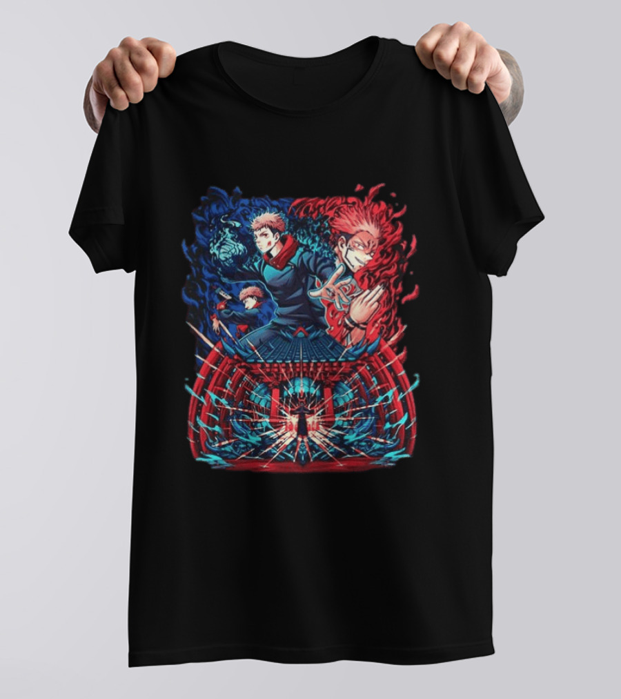 Itadori Yuji Jujutsu Kaisen Sukuna's Territory Expansion Void Possession Anime Mashup T-Shirt