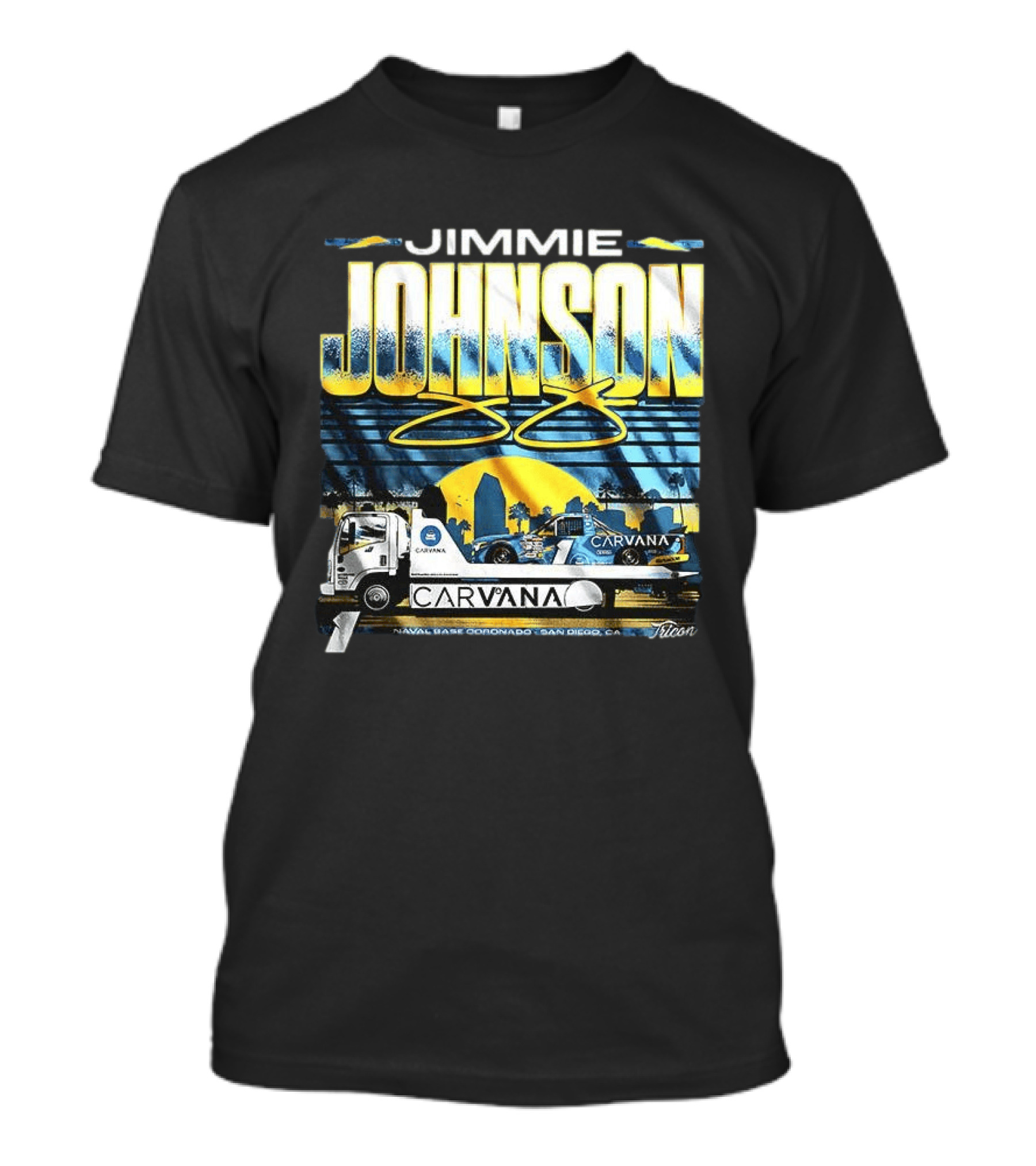Jimmie Johnson Carvana San Diego Navy Base Coronado 48 Racing Truck T-Shirt