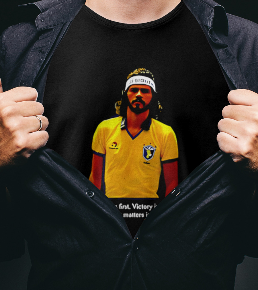 Beauty Comes First Victory Secondary Joy Matters Tennis Player Yellow T-Shirt