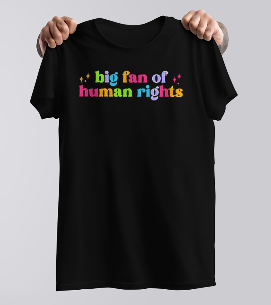 Big Fan Of Human Rights Rainbow T-Shirt