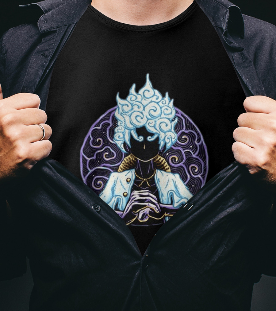 Luffy 5 One Piece Anime Gear Fifth White Hair Transformation T-Shirt