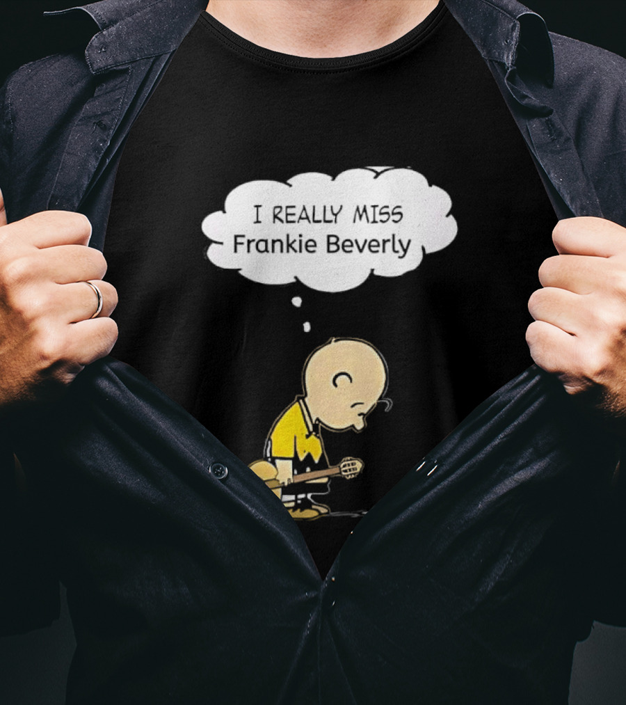 Charlie Brown I Really Miss Frankie Beverly Guitar Player T-Shirt