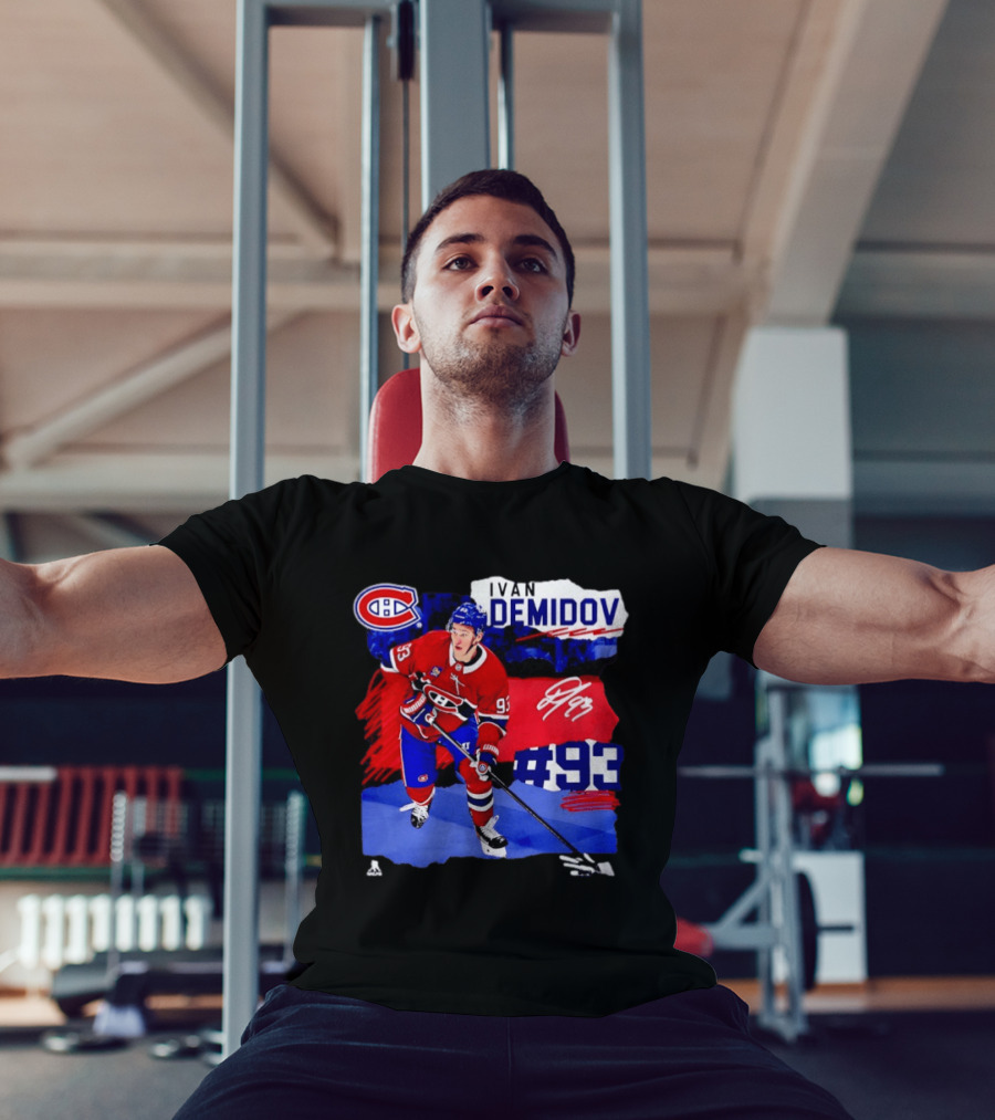 Montreal Canadiens Ivan Demidov #93 Fresh Ice Hockey Player T-Shirt