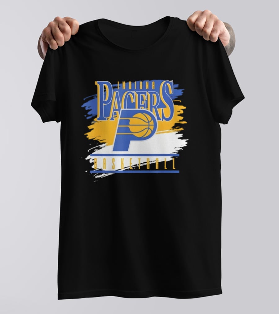 Indiana Pacers Basketball Spilled Paint NBA T-Shirt