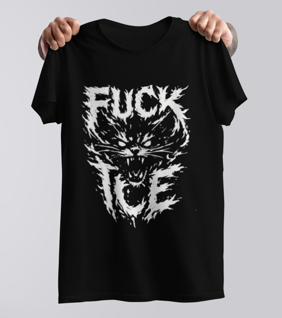Feral Cat Fuck ICE T-Shirt