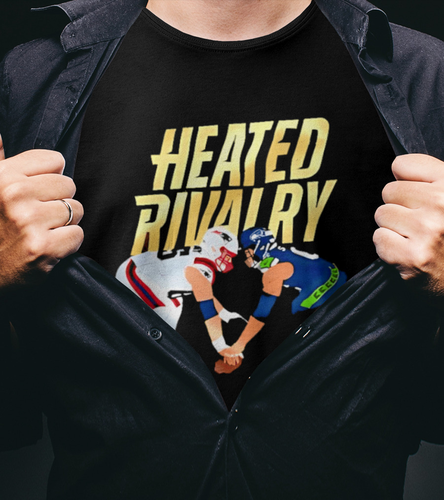 New England Patriots Vs Seattle Seahawks Heated Rivalry Football Players T-Shirt