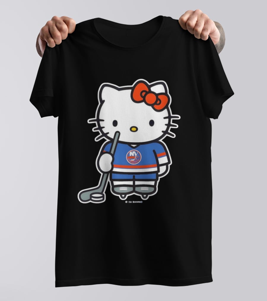 Hello Kitty X New York Islanders Hockey Player NHL 2026 T-Shirt
