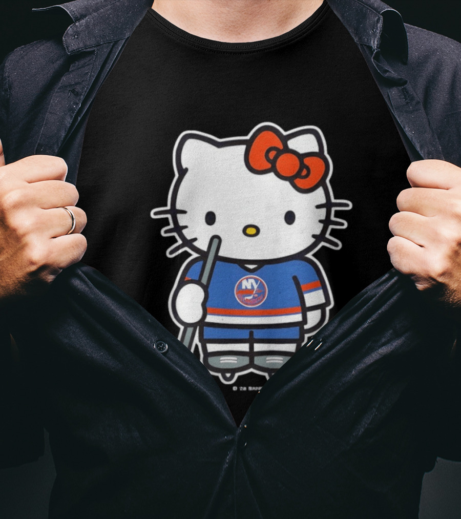 Hello Kitty X New York Islanders Hockey Player NHL 2026 T-Shirt