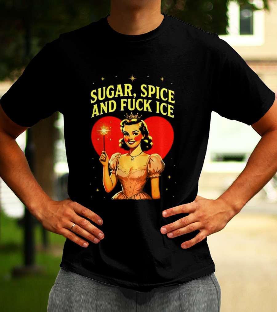 Sugar Spice And Fuck ICE Fairy Heart Caricature T-Shirt