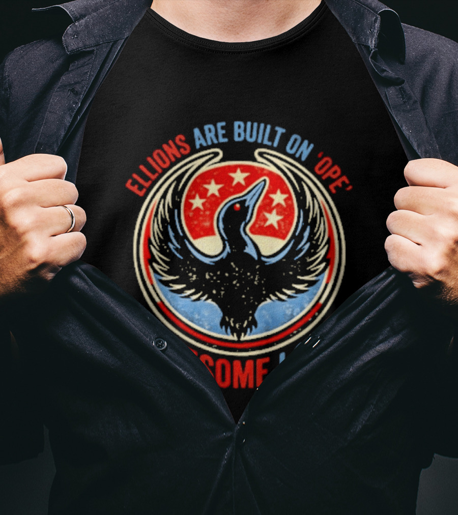 Lonesome Loon Ellions Are Built On Hope Stars And Bird T-Shirt