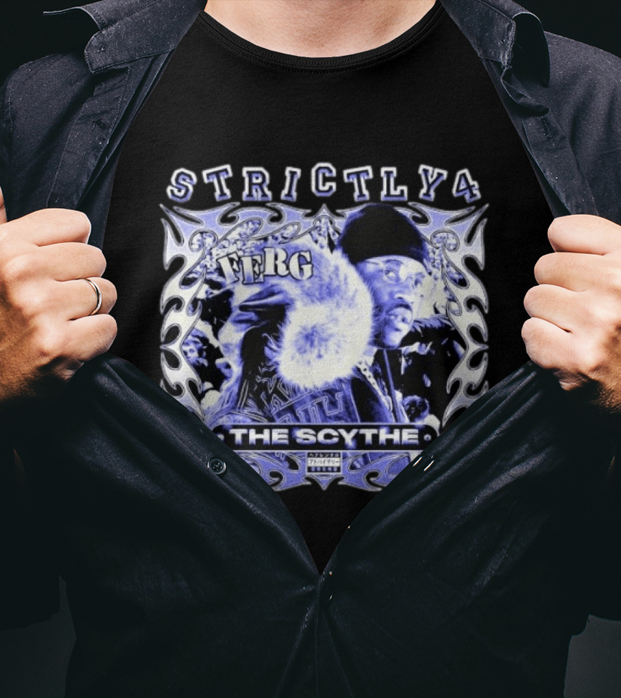 Ferg Strictly 4 The Scythe Album Cover Art With Tribal Element T-Shirt