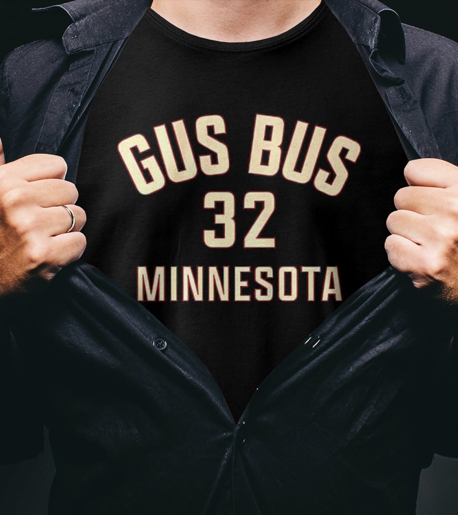 Gus Bus 32 Minnesota Wild Filip Gustavsson Name And Number Hockey T-Shirt