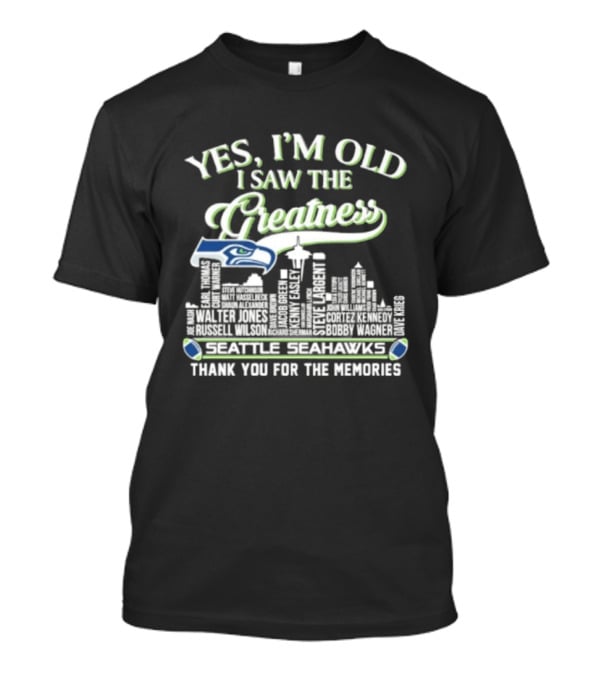 Seattle Seahawks Greatness Skyline Thank You For The Memories T-Shirt