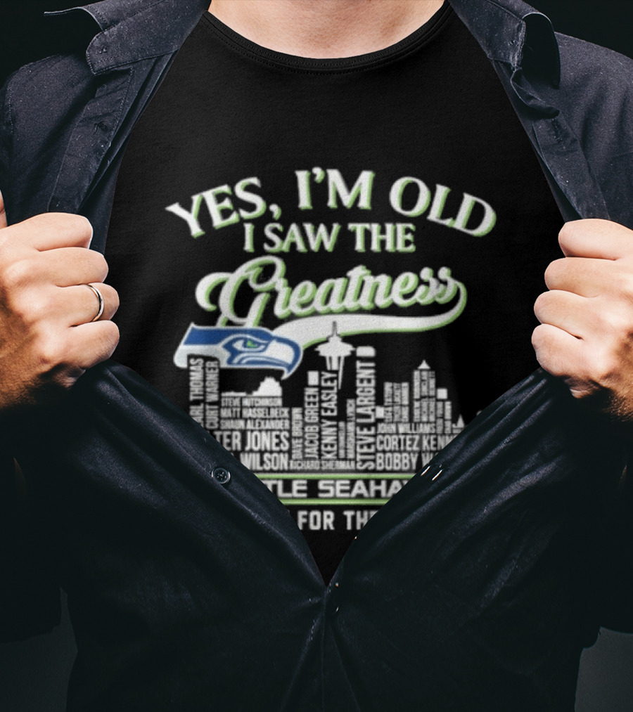 Seattle Seahawks Greatness Skyline Thank You For The Memories T-Shirt