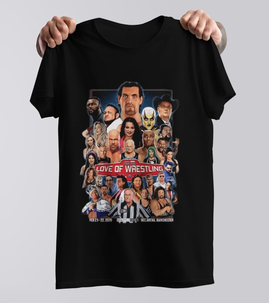 For The Love Of Wrestling Event February 2026 Manchester Arena T-Shirt