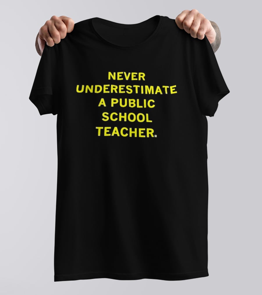 Never Underestimate A Public School Teacher Powerful Message T-Shirt