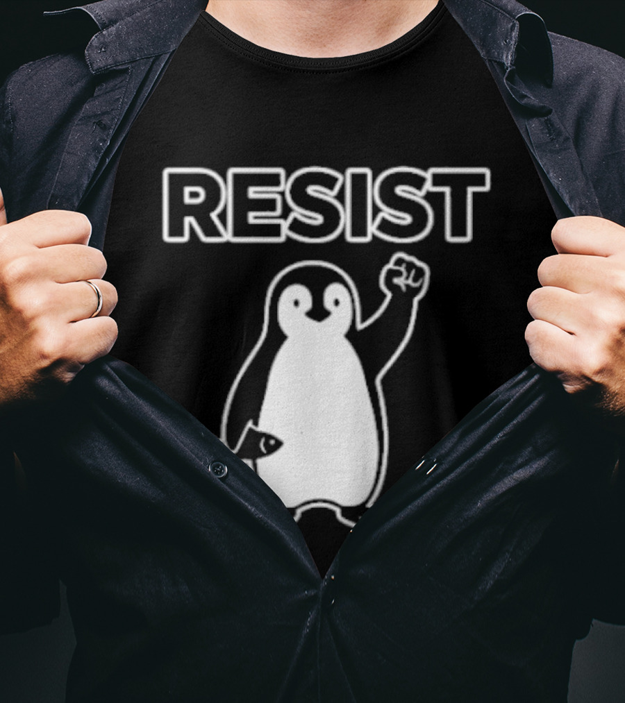 Penguin Resist Fist Fish Minnesota T-Shirt