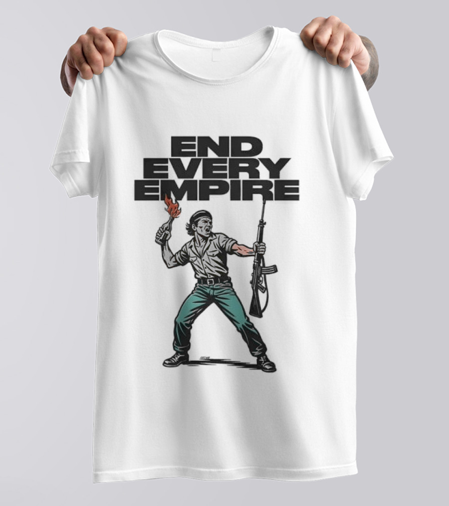 END EVERY EMPIRE Revolutionary Figure With Torch And Rifle T-Shirt