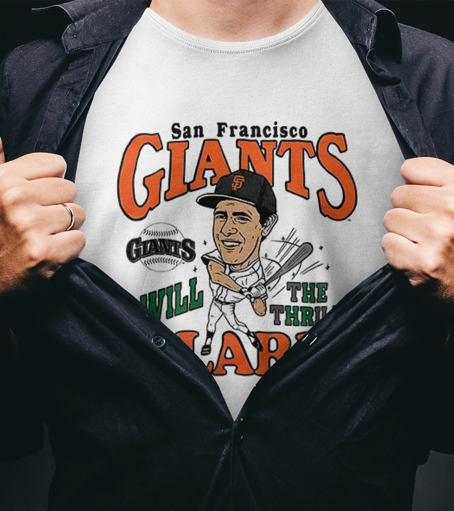 San Francisco Giants Will Clark The Thrill Caricature T-Shirt