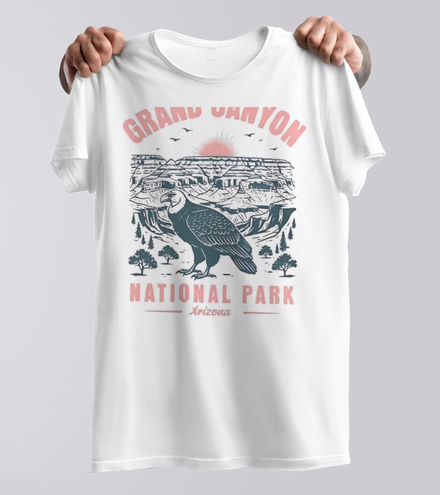 Grand Canyon National Park Arizona Vulture Sunset Scene T-Shirt