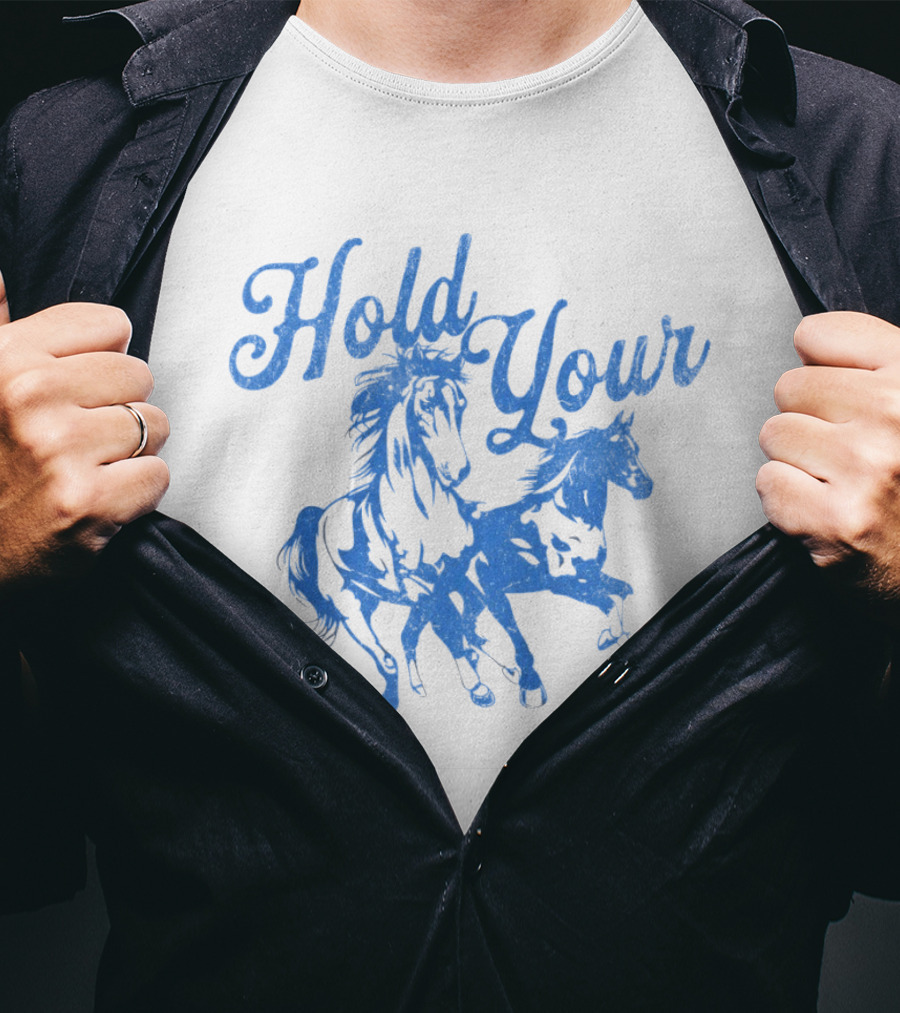 Hold Your Horses Cowboy Riding Duo T-Shirt