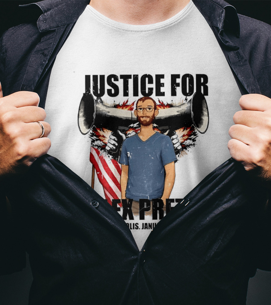 Justice For Alex Pretti Minneapolis January 24th 2026 ICE Shooting Abolish ICE T-Shirt