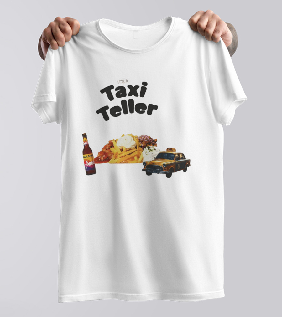 Kebab Fries Taxi Teller With Paulaner Spezi Car T-Shirt